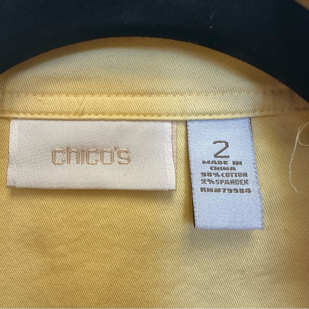 Chico's Light Yellow Utility Jacket - image 2